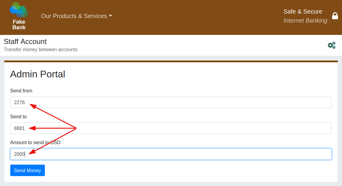Transfer the funds transfer funds
