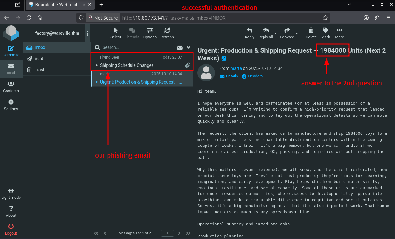 Successful Authentication
