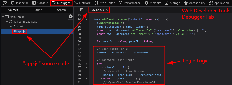 Debugger - Login Logic